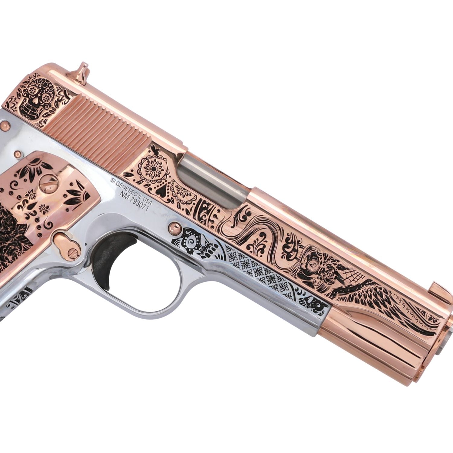 Springfield 1911 Mil-Spec .45 ACP Catrina 18 karat Rose Gold Pistol, California compliant - Image 4
