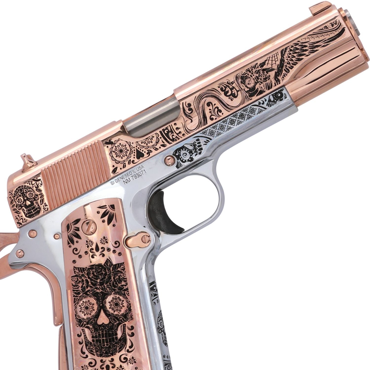 Springfield 1911 Mil-Spec .45 ACP Catrina 18 karat Rose Gold Pistol, California compliant - Image 5